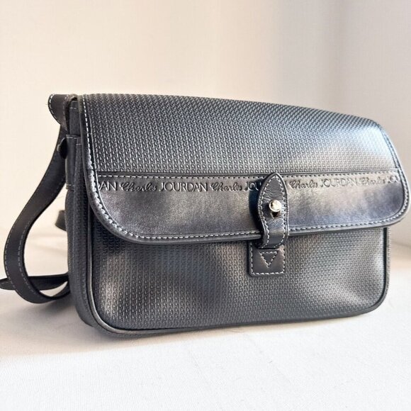 Vintage Charles Jourdan Sportif Textured Rectangular Crossbody Bag - Picture 3 of 10